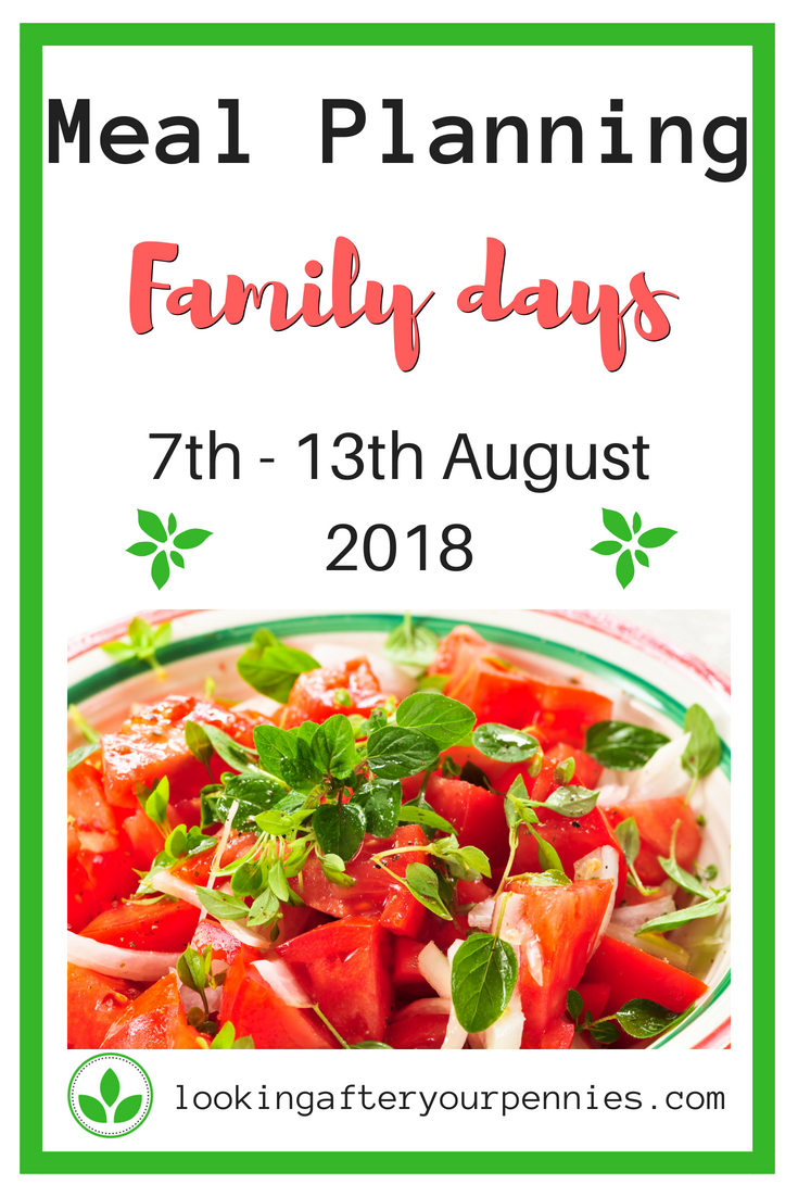 With lots of family days ahead, meal planning needs a different kid of thinking about this week. Take a look at what we are eating this week. #mealplanning #frugalliving #familylife #lookingafteryourpennies 