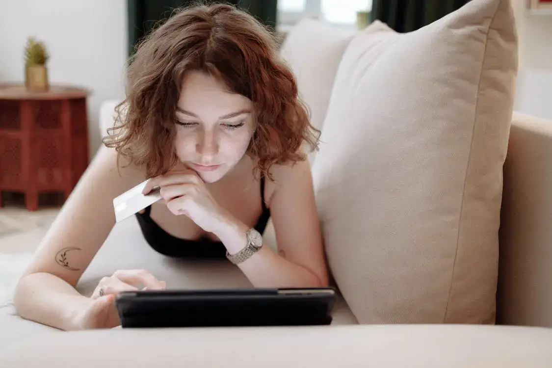 Student Spending Money at Home