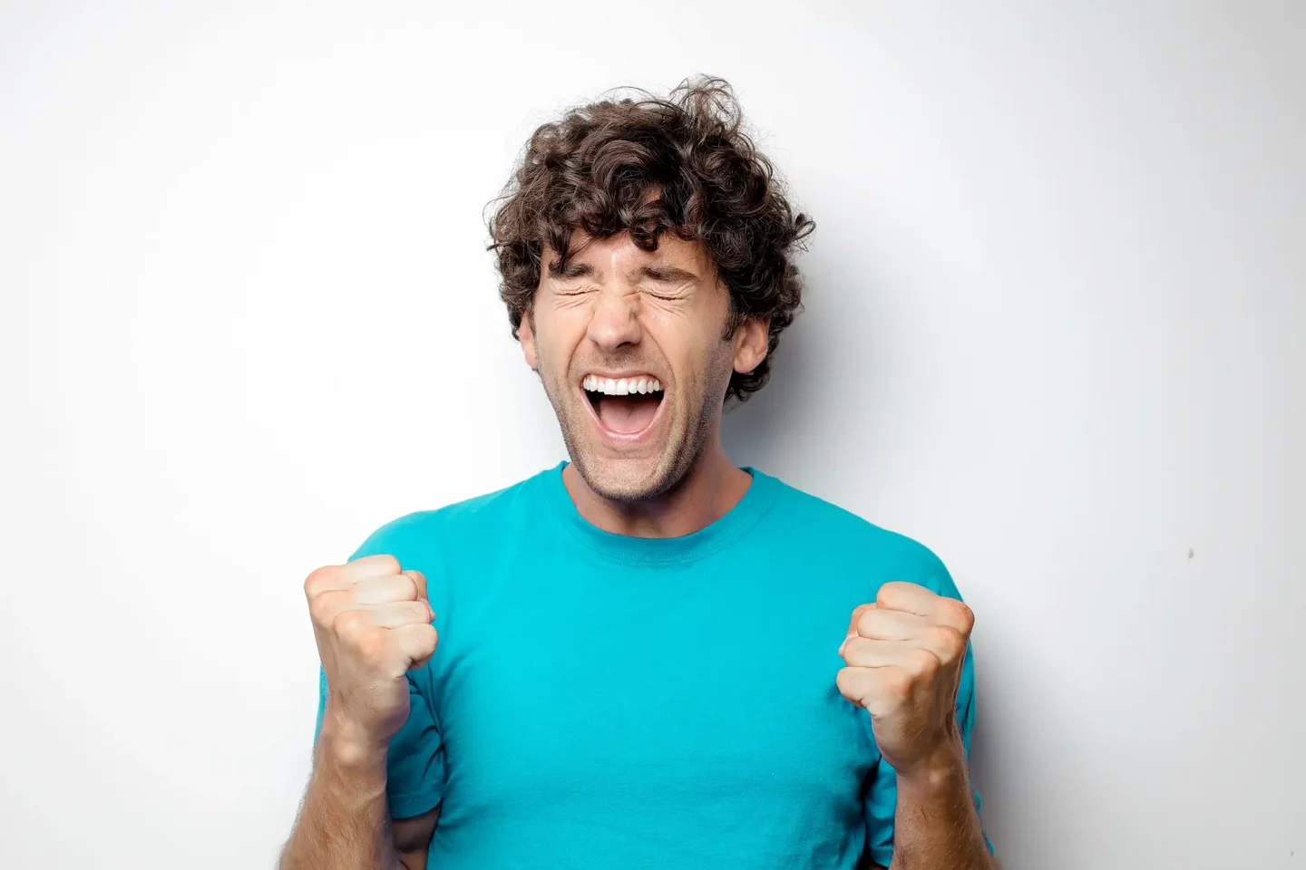 Excited man