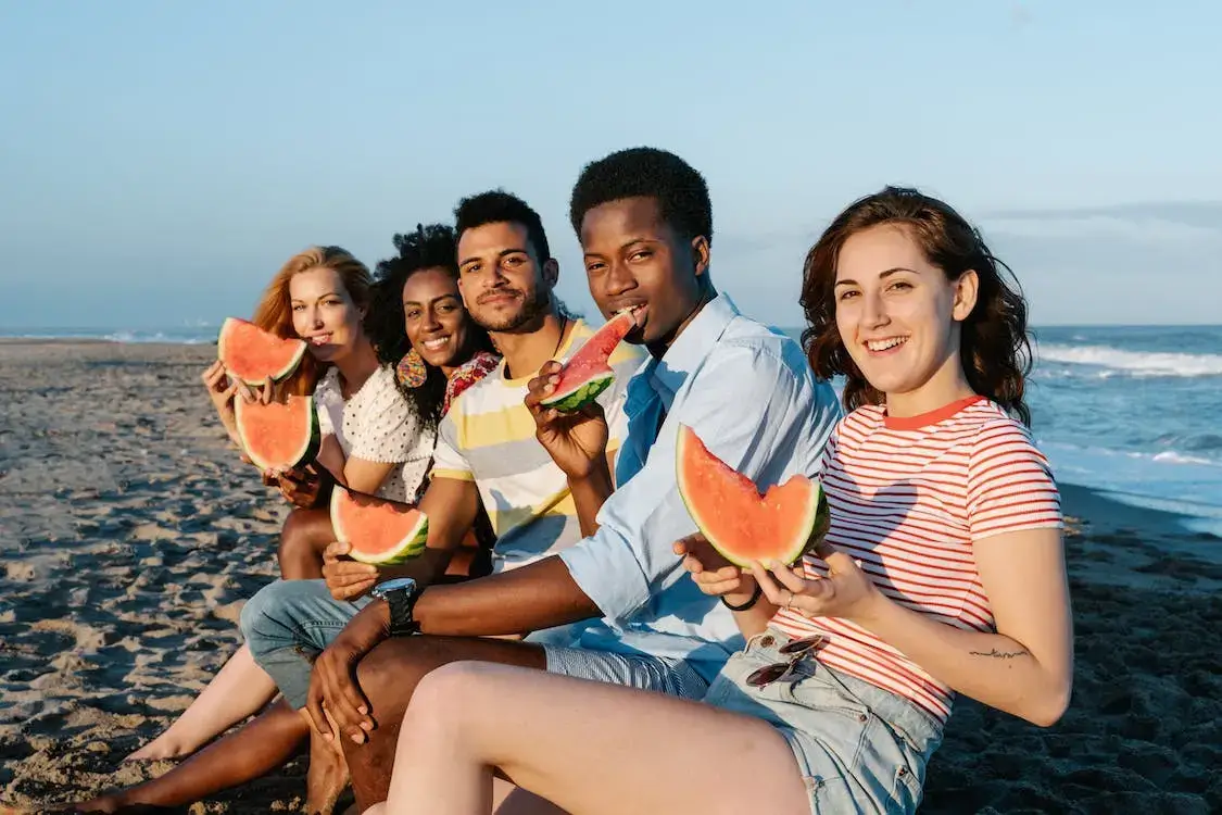 friends on the beach