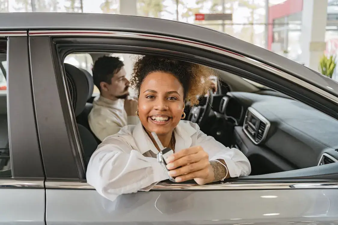 couple just bought a new car